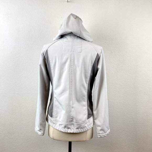 ZERO X POSUR Hooded Jacket Sz Small Light Gray Fleece Lined Outdoor Sports - Picture 8 of 11